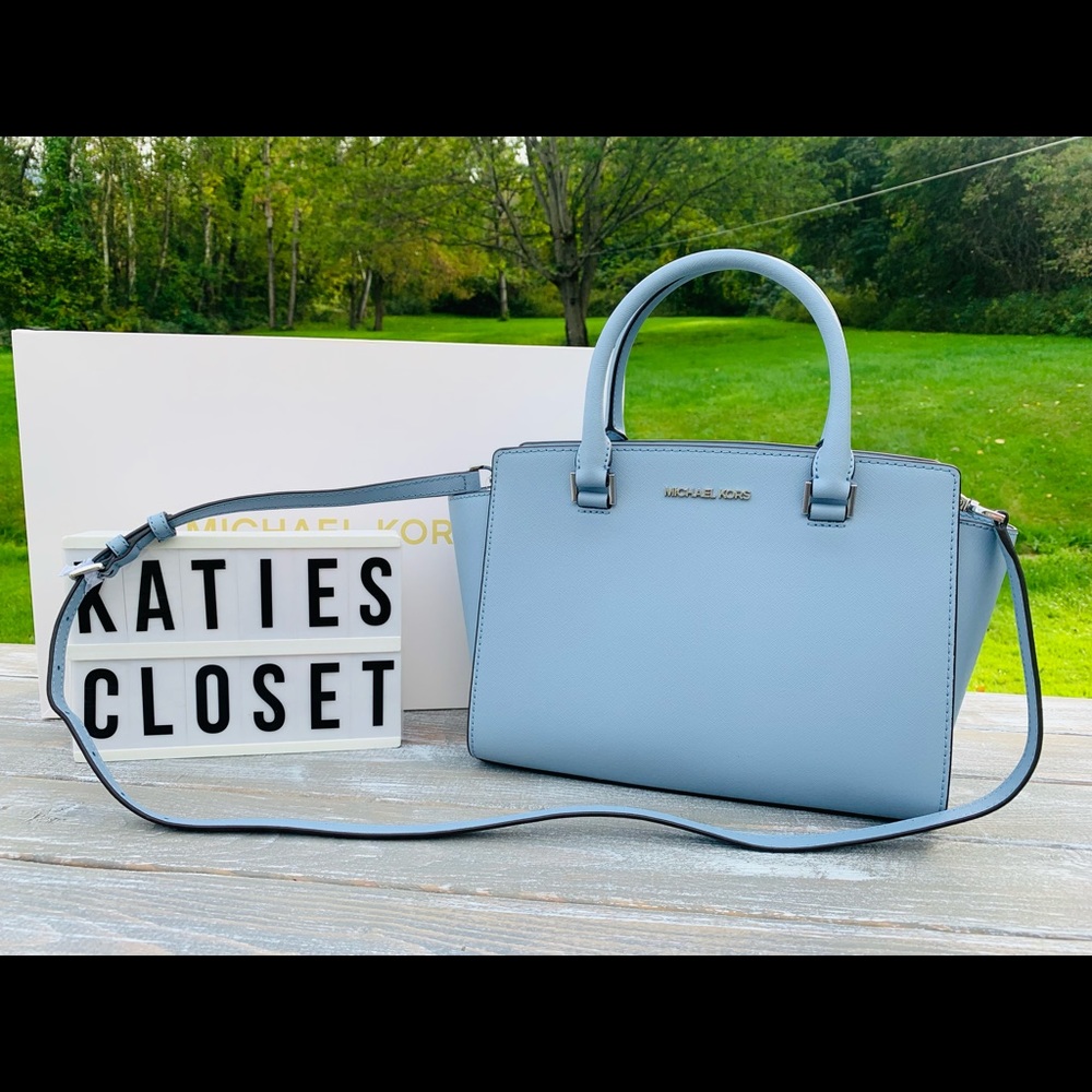 NWT BABY BLUE & SILVER MICHAEL KORS